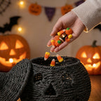 Haunt & Co Aximioll Halloween Spooky Seaweed Pumpkin Ornaments â?? Bold Shape with Eerie Shadows, Halloween Decorations for Holiday Parties & Trick or Treat Nights for Halloween Parties with spooky party setups