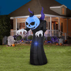Haunt & Co Airblown Inflatables Halloween Pumpkin Head Creeper Reaper, 6'