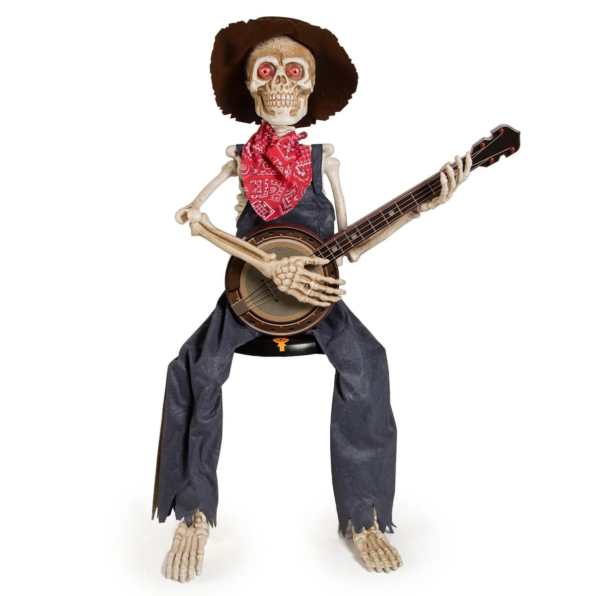 Haunt & Co 39" Animated Skeleton Playing Banjo Decoration