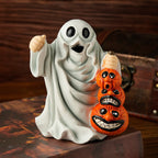 Haunt & Co Halloween Haunted Ghost Pumpkin Ornaments â?? Bold Silhouettes with Creepy Shadows, Halloween Decorations for Snack Tables, Dessert Stations & Halloween Party Setups â?? great for Halloween Parties