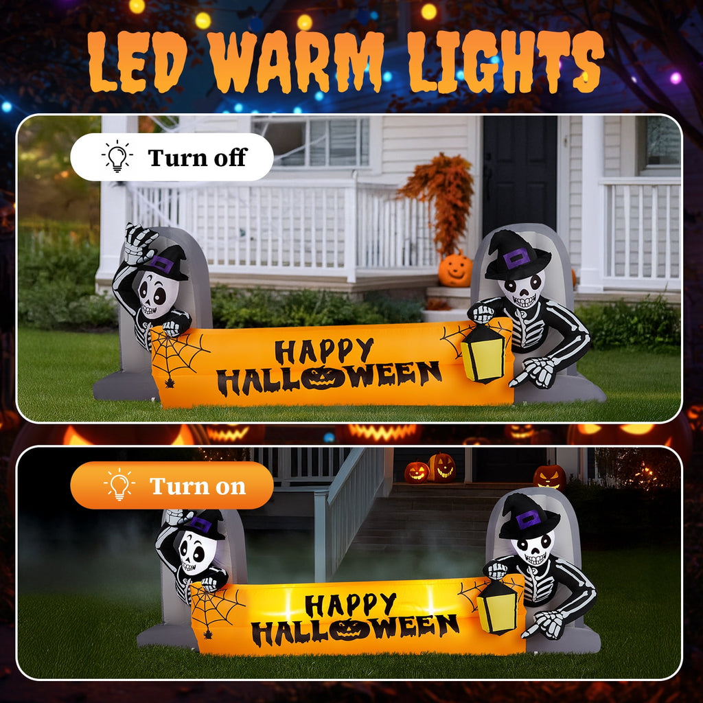 Haunt & Co 10 FT Halloween Inflatables Ghost Tombs Decor Outdoor