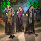 Haunt & Co Fun Express 4ft. Animated Witch Yard Stakes Halloween - 3 Pieces