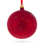 Haunt & Co Ghosts and Haunted House Glass Ball Halloween Ornament 4 Inches