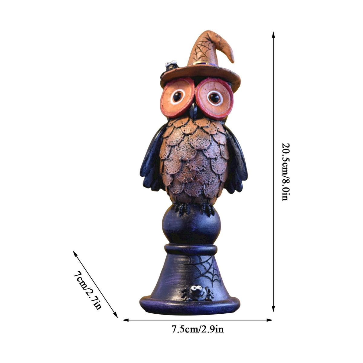 Haunt & Co Halloween Creepy Owl Ornaments â?? Lifelike Details with Spooky Light Effects, Halloween Decorations for Snack Tables, Dessert Stations & Halloween Party Setups â?? perfect for Haunted House Setups