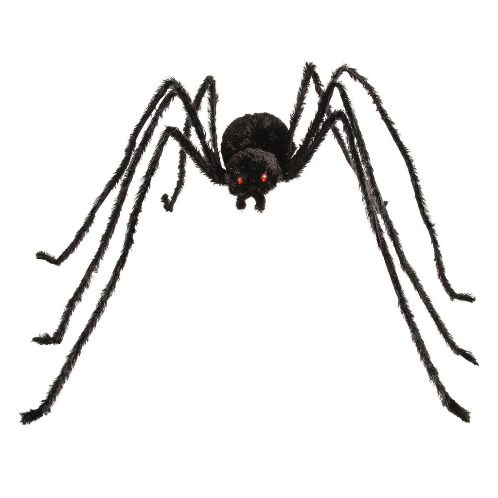 Haunt & Co 36 1/2" x 5 Ft. 1 3/4" Black Spider with Light-Up Eyes