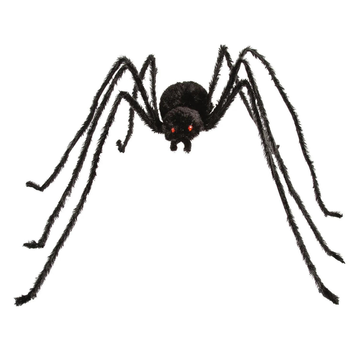 Haunt & Co 36 1/2" x 5 Ft. 1 3/4" Black Spider with Light-Up Eyes