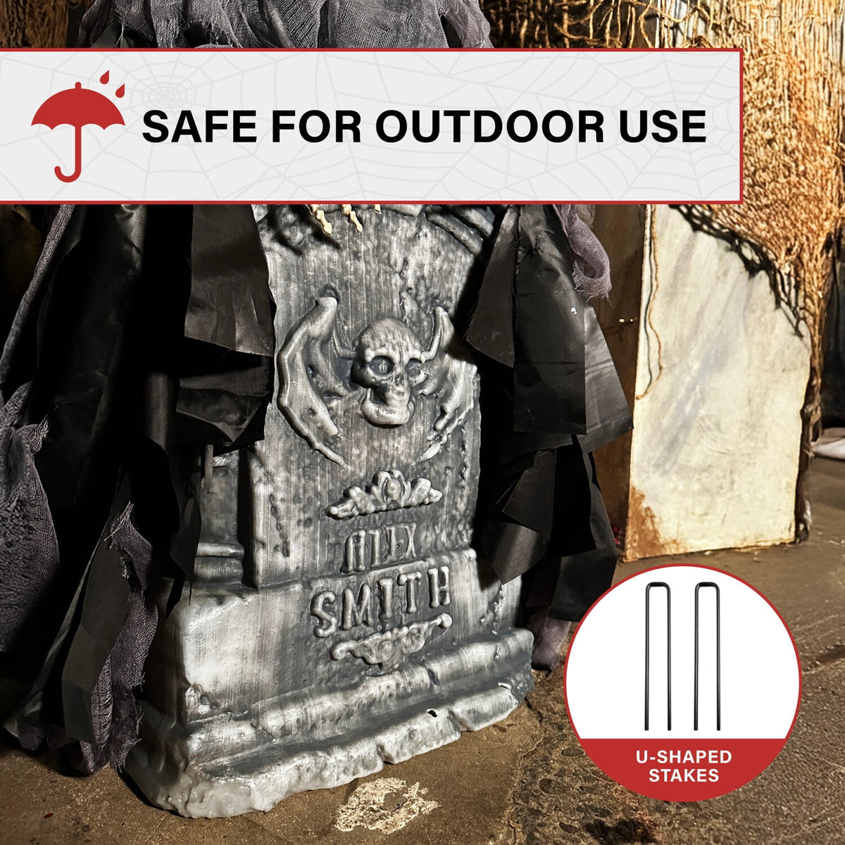 Haunt & Co 3 ft Touch-Activated Rising Reaper with Tombstone Halloween Accessory