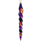 Haunt & Co Sbk Gifts Holiday Orange Black Purple Twist Set/3 Halloween Ornament Retro