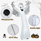 Haunt & Co Gymax 12ft Inflatable Halloween Blow Up Ghost Decoration w/ Built-in LED Light