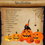 Haunt & Co Costway 7.5' Halloween Inflatable 7 Pumpkins Patch W/LED Light Outdoor Garden Decoration