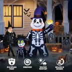 Haunt & Co Halloween Inflatables Decorations Skeleton and Dog, Halloween Blow ups Yard Decorations Outdoor