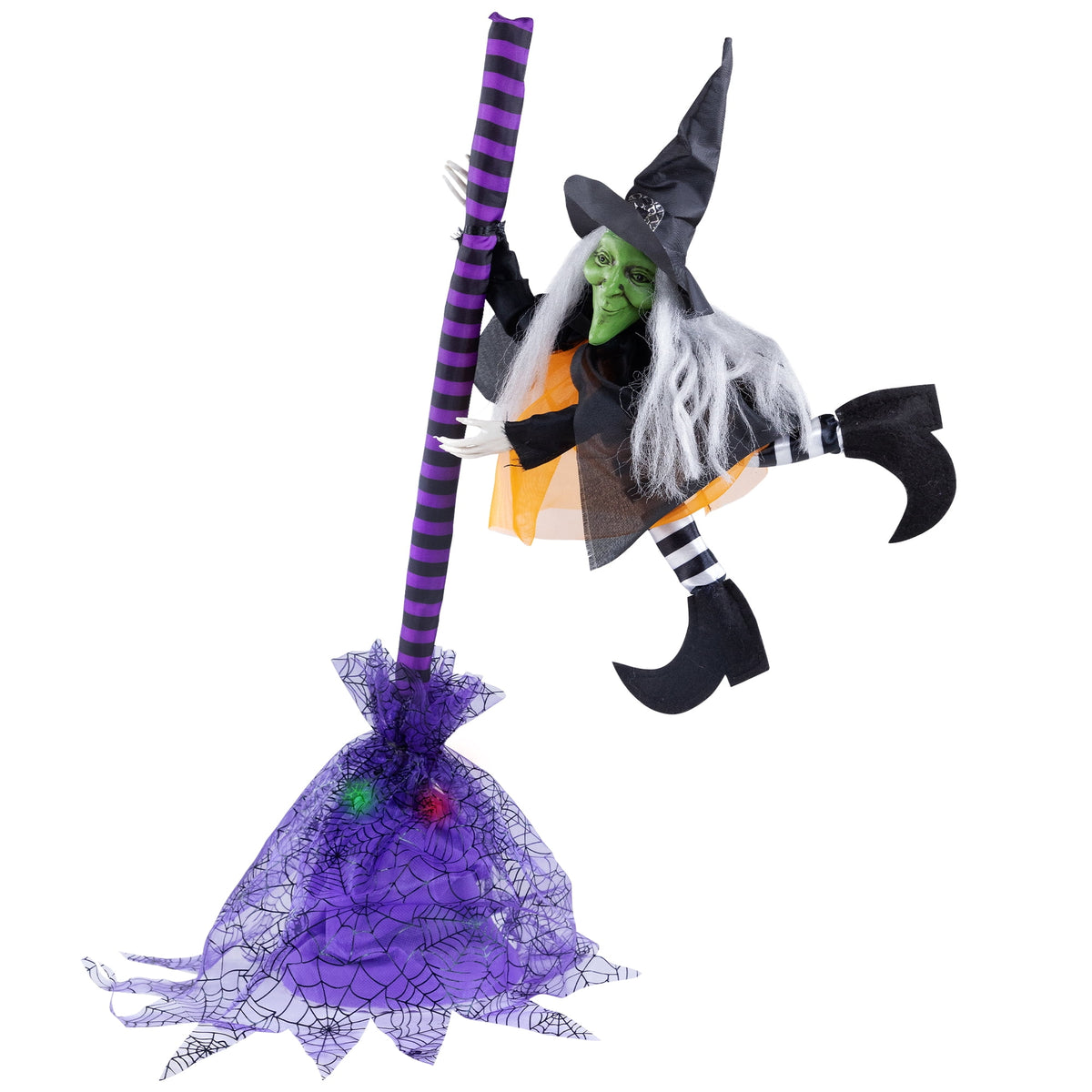 Haunt & Co Animated Flying Witch with Broom - 25"