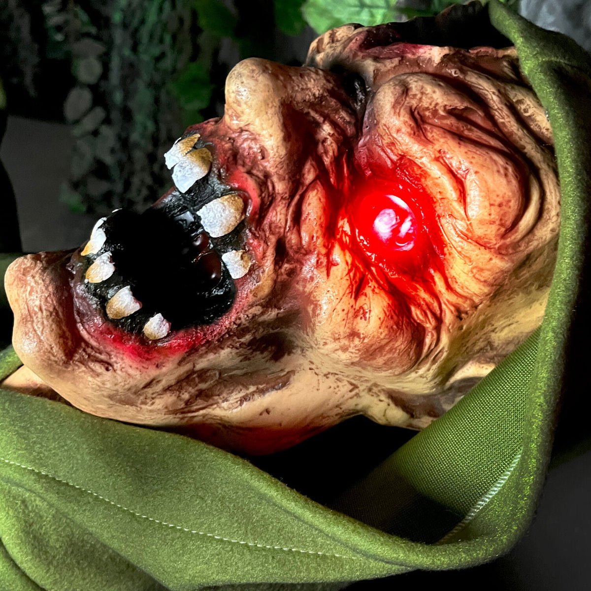 Haunt & Co 4.4 ft Voice-Sensor Impaled Zombie Halloween Animatronic