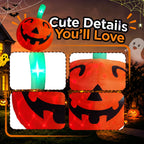 Haunt & Co 10ft Halloween Inflatable Pumpkin Decoration with Built-in LED Lights