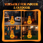 Haunt & Co 5'' Halloween Outdoor Decor, Halloween Pumpkins Lighted Pumpkins