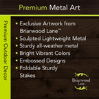Haunt & Co Briarwood Lane Halloween Pumpkin and Ghost Metal Yard Art 30x13 For Halloween Metal Art