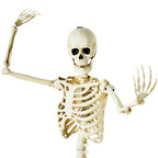 Haunt & Co Hanging Posable Skeleton Decoration, White, 5', Halloween