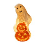 Haunt & Co Winter Poetry Upgrade Hanging Ghost Resin Figurine, Spooky Halloween Indoor Outdoor Decor, Reusable Floating Ghost Ornament for Porch Ceiling Shelf