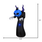 Haunt & Co Airblown Inflatables Halloween Pumpkin Head Creeper Reaper, 6'