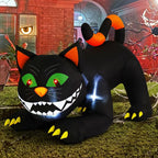 Haunt & Co COMIN 6 FT Animated Halloween Inflatables Black Cat Outdoor Decorations Blow Up Yard Large Cat with Moving Head and Built-in LEDs