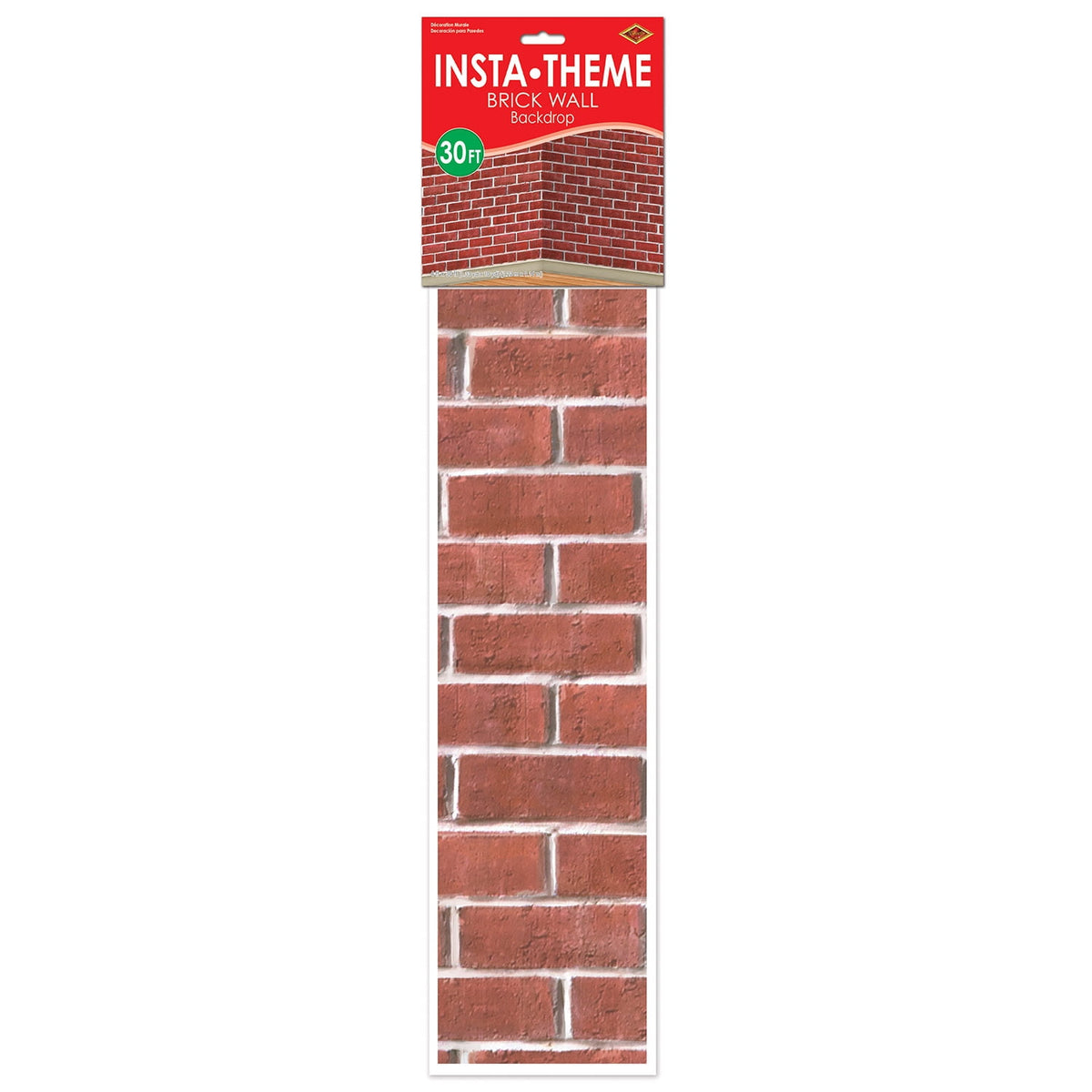 Haunt & Co Brick Wall Backdrop Party Accessory (1 count) (1/Pkg)