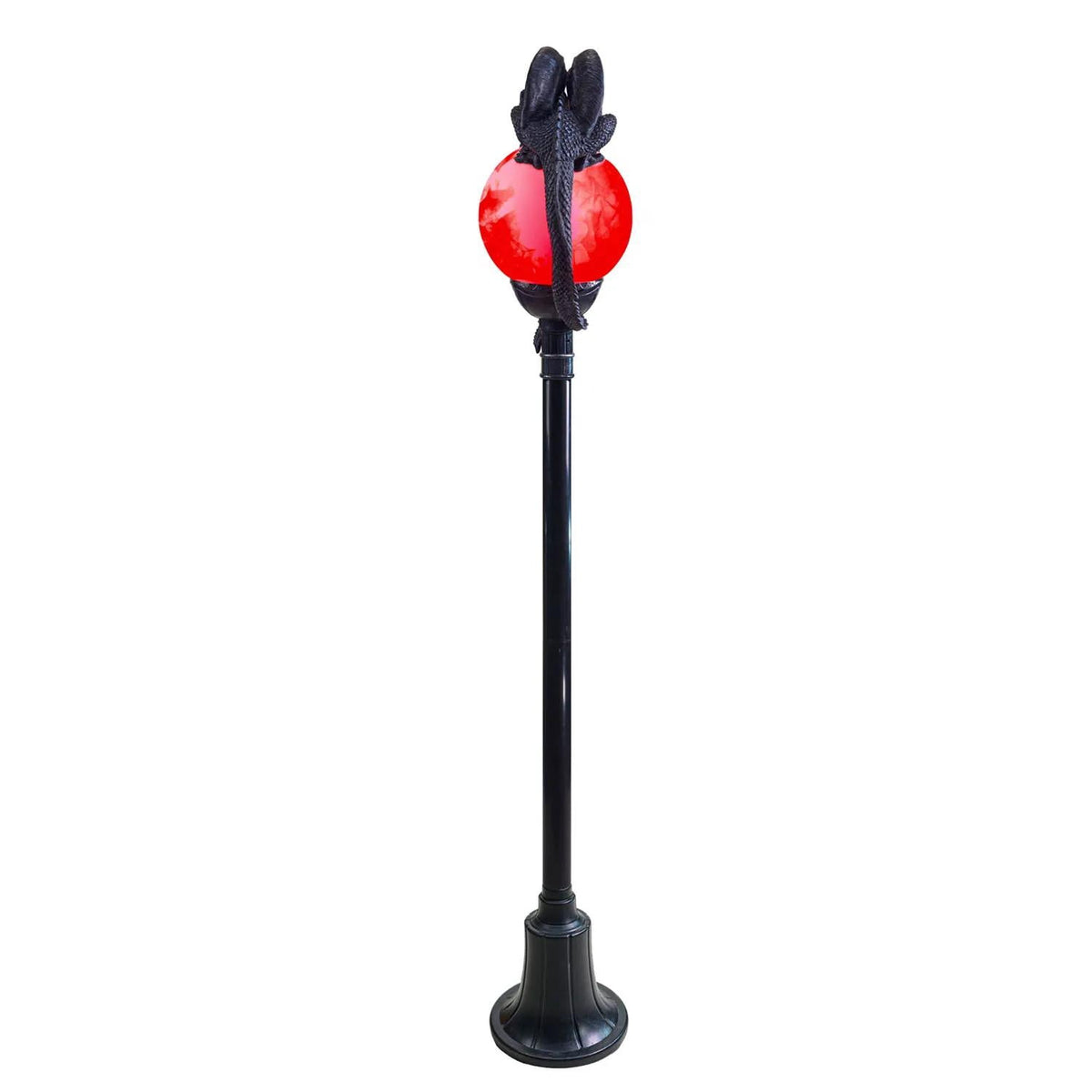 Haunt & Co TT59073 6 ft. Light-Up Flaming Dragon Lamp Post with Sound