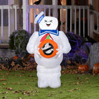 Haunt & Co 42 Airblown Blowup Inflatable Ghostbusters Stay Puft Marshmallow Man with Jack-O-Lantern Halloween Outdoor Yard Decoration