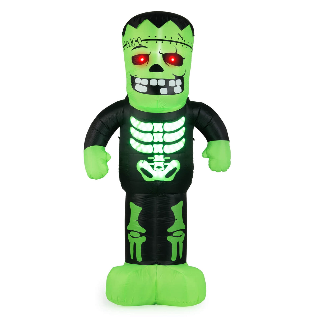 Haunt & Co Costway 8.4 Ft Tall Halloween Inflatable Decoration LED-lit Inflatable Green Zombie