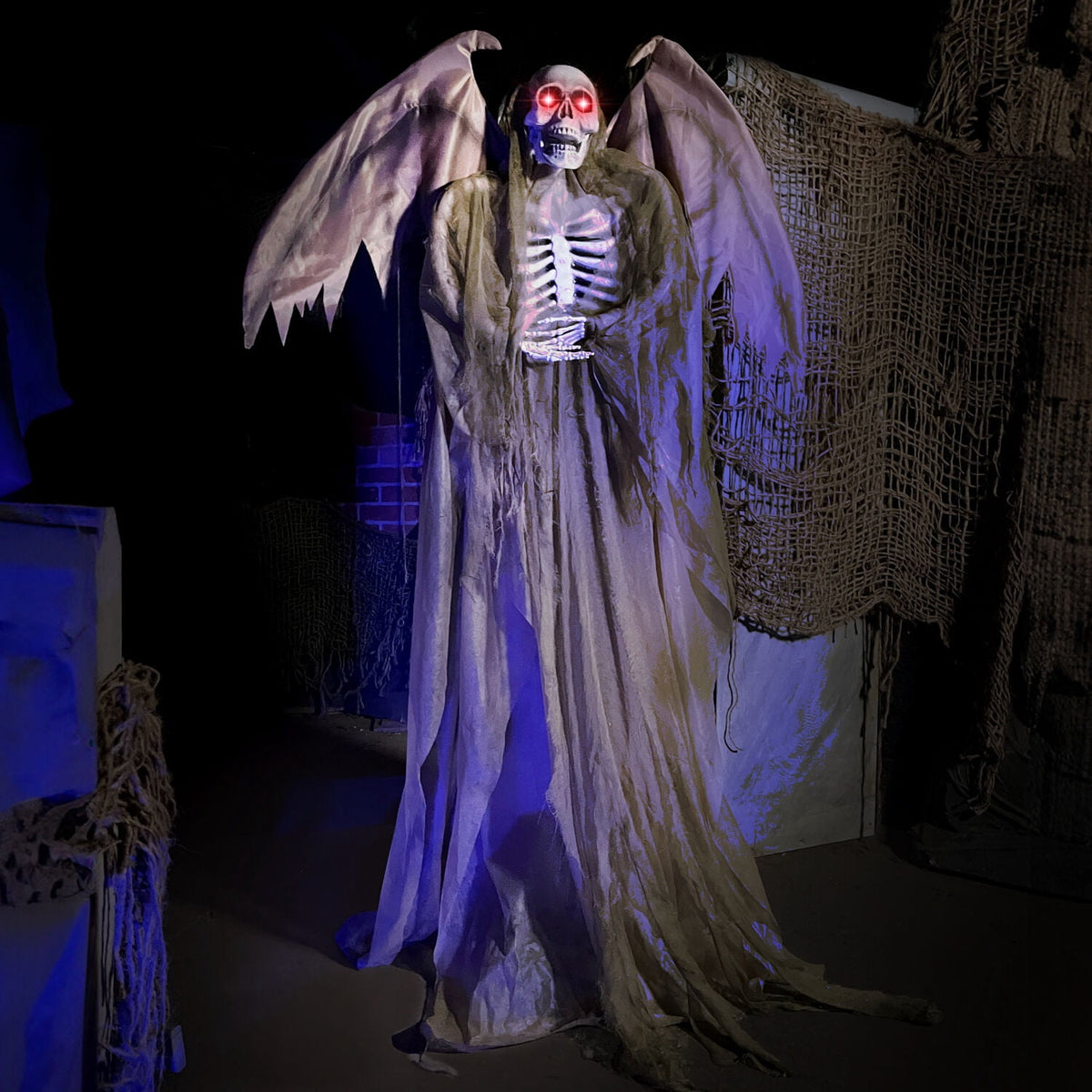 Haunt & Co 5.5 ft Life-size Animatronic Reaper with Wings