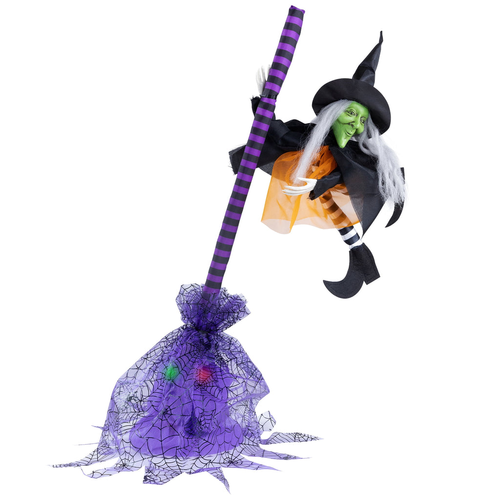 Haunt & Co Animated Flying Witch with Broom - 25"
