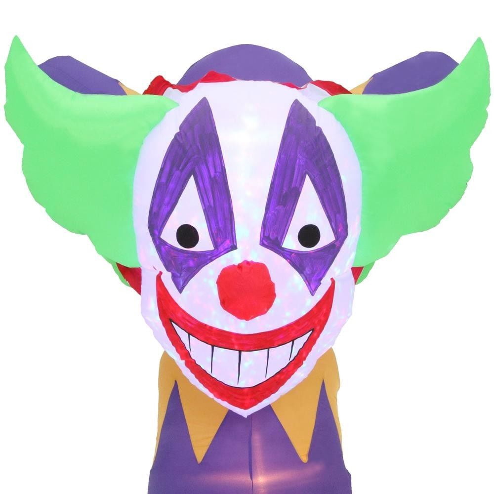Haunt & Co Kaleidoscope Clown Airblown Halloween Yard Inflatable, 7.5'