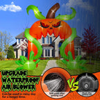 Haunt & Co 12FT Giant Halloween Pumpkin Arch Inflatable with LED Lights, Scary Blow-Up Decoration