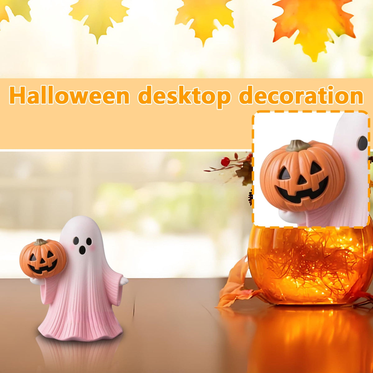Haunt & Co 2PC C Minibee Halloween Resin Ornament 3D Cute Decor for Holiday Home Desktop Display