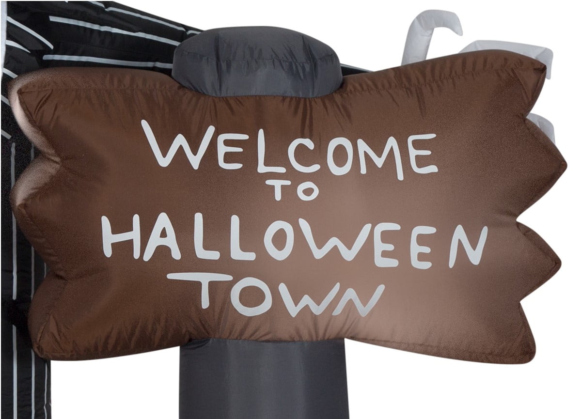 Haunt & Co Industries Yard Inflatables Nightmare Before Christmas Halloween Town Scene, 6 ft