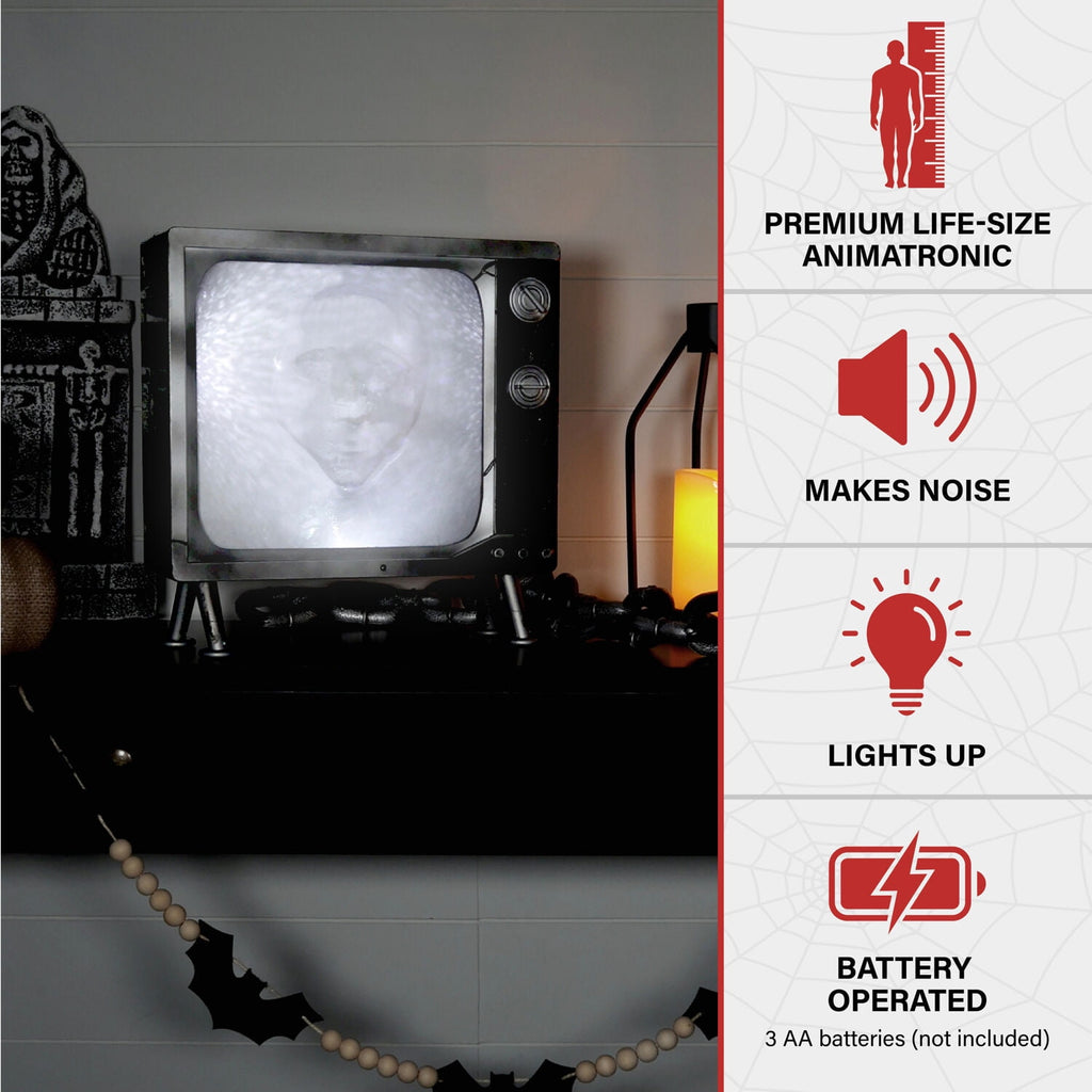 Haunt & Co 11.8 in Haunted TV by Tekky, Premium Halloween Animatronic