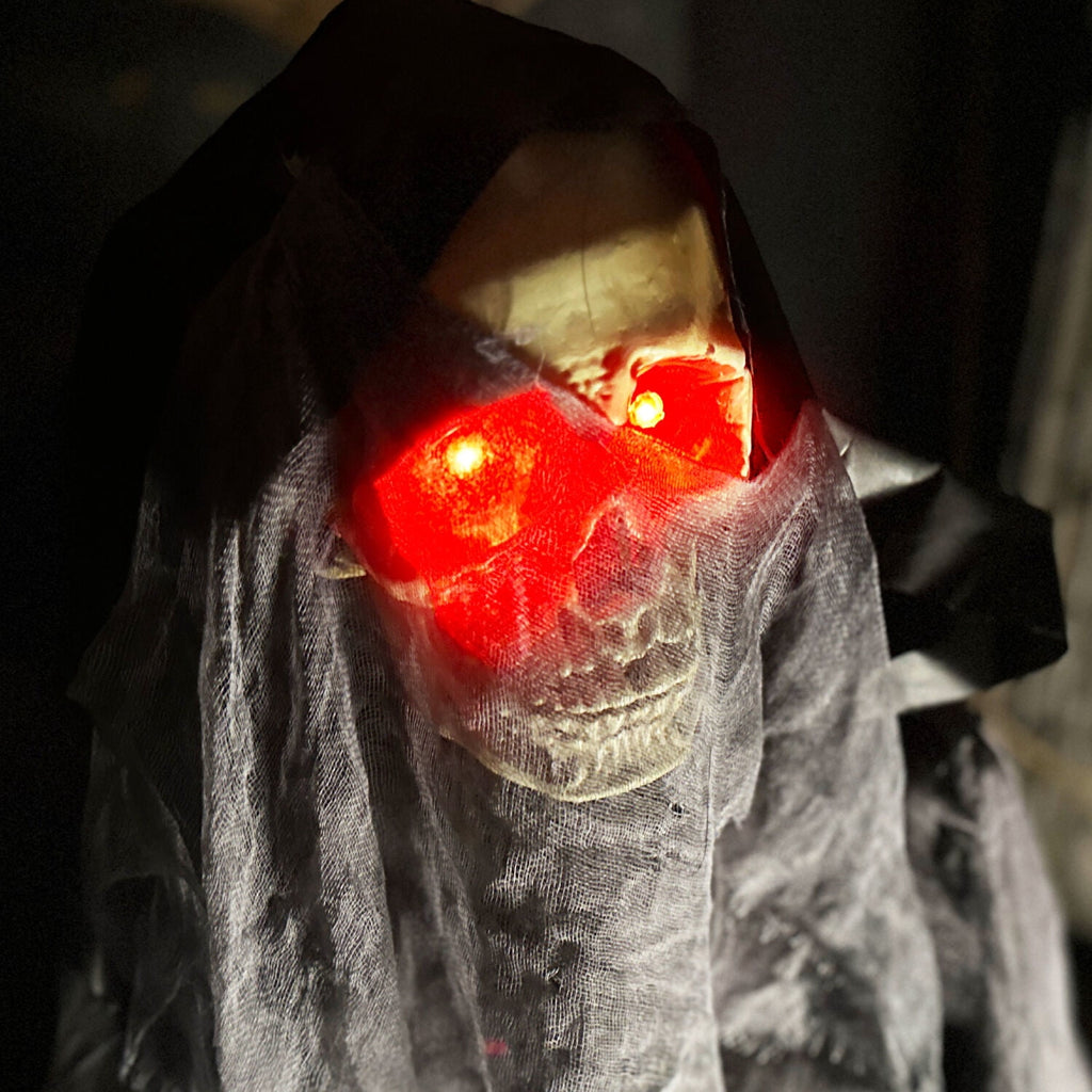 Haunt & Co 3 ft Touch-Activated Rising Reaper with Tombstone Halloween Accessory