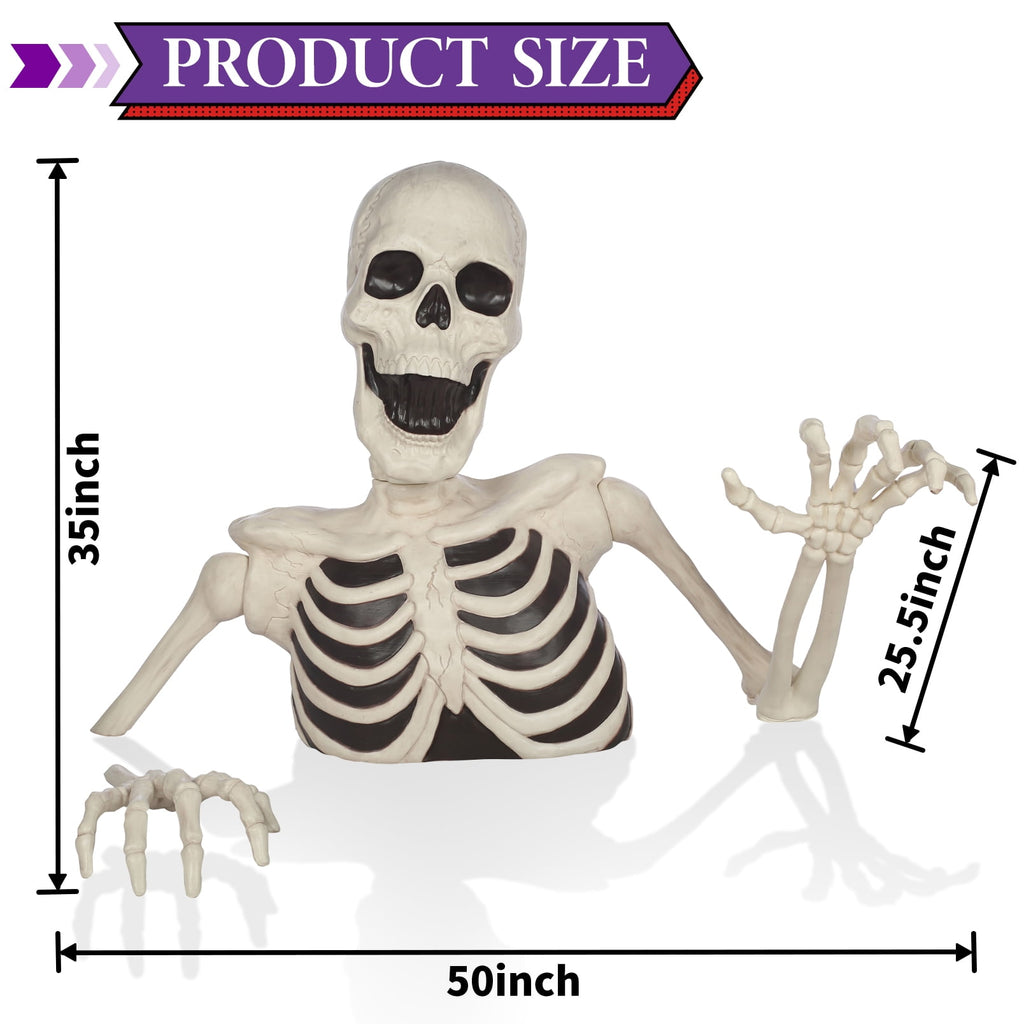 Haunt & Co 35" Halloween Giant Groundbreaker Skeleton