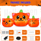 Haunt & Co 6.2FT Halloween Inflatable Pumpkin Cat Outdoor Decorations, Halloween Blow Ups with Lights