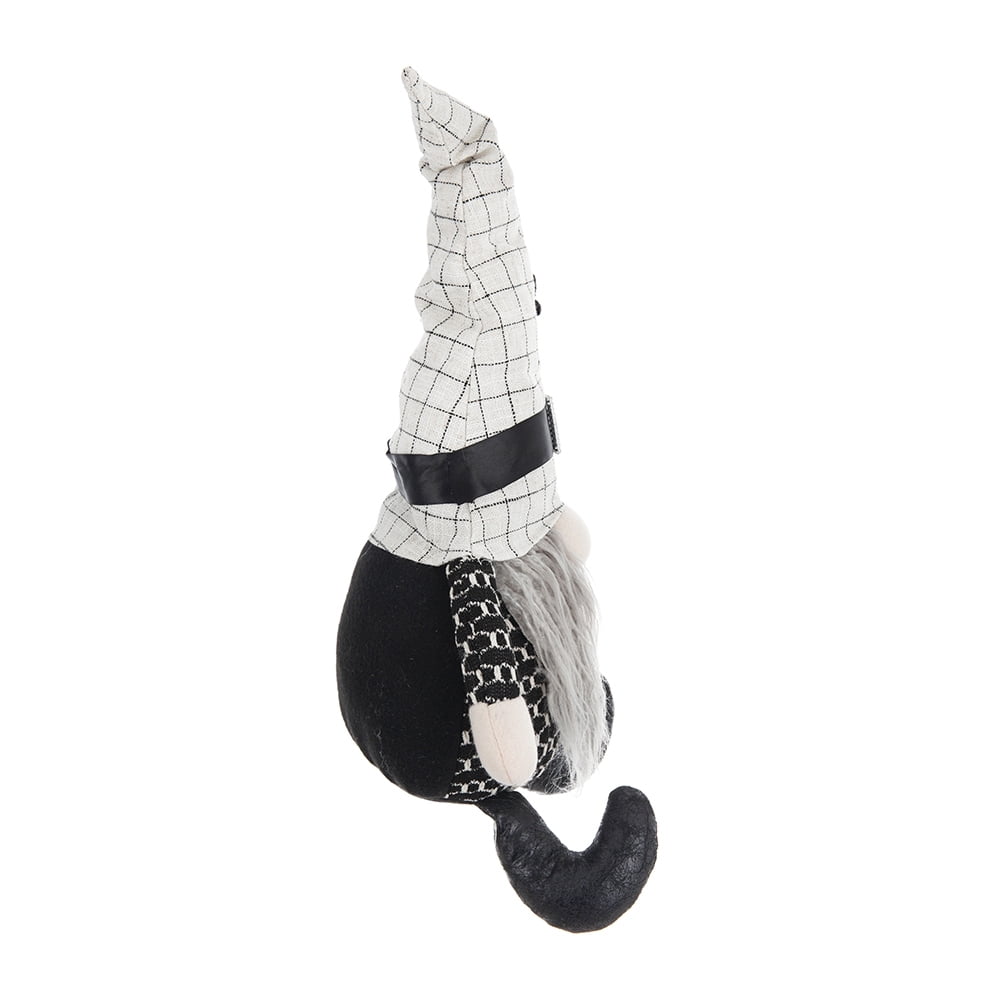 Haunt & Co Tcbosik 2 Pack Gnome Halloween Ornaments, Halloween Gnomes Decoration with Witch Hat, Lovely Fall Gnome Gifts for Friends Family, Black & White