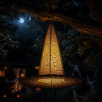 Haunt & Co Halloween Witch Hat Light Hanging Decoration, LED Glowing Party Ornament Battery Operated Easy Hanging Spooky Reusable for Front Door Window Fireplace Porch Hauntedy Houses Halloween Party Decor