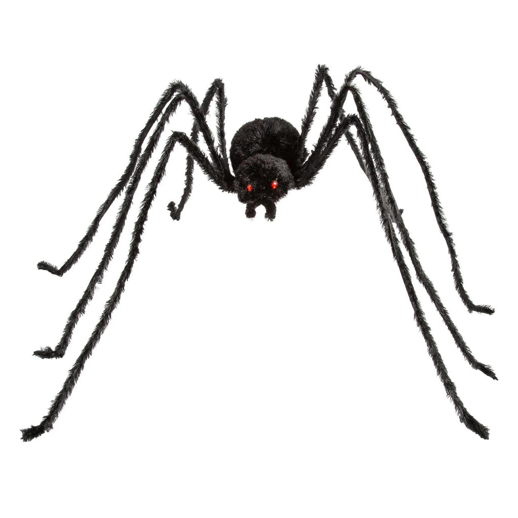 Haunt & Co 36 1/2" x 5 Ft. 1 3/4" Black Spider with Light-Up Eyes
