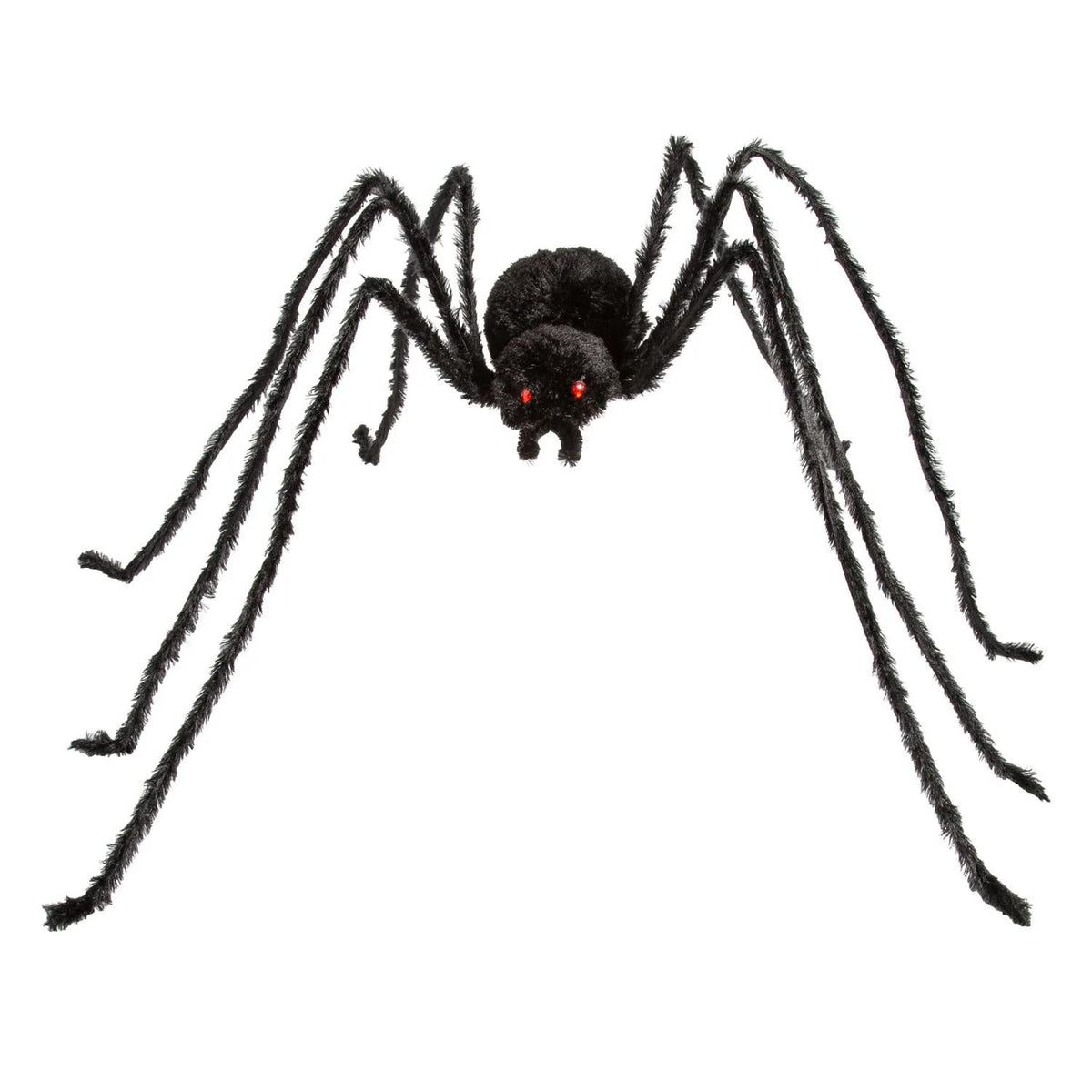 Haunt & Co 36 1/2" x 5 Ft. 1 3/4" Black Spider with Light-Up Eyes