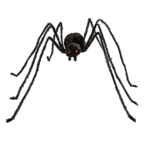 Haunt & Co 36 1/2" x 5 Ft. 1 3/4" Black Spider with Light-Up Eyes