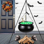 Haunt & Co YIKA Halloween Decoration Tripod Witch Pot Lamp Decorative Strip With Skeleton Man Halloween Ornaments