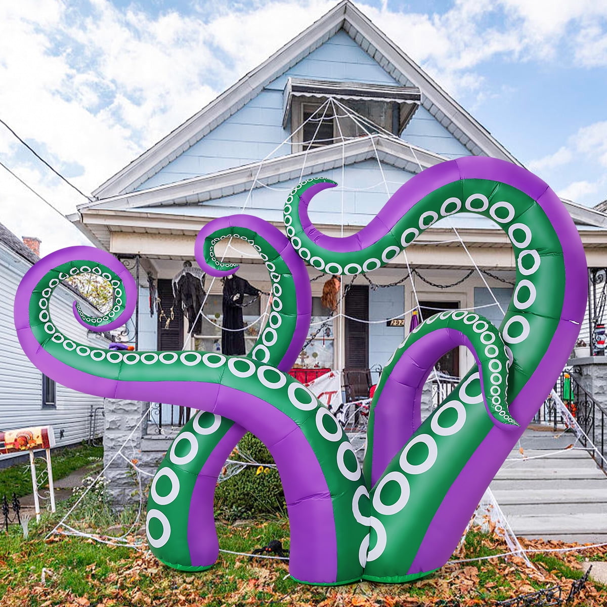 Haunt & Co Halloween Inflatables 7.2 FT Octopus Tentacles Inflatable with Built-in LEDs, Halloween Inflatable Octopus Blow Up Octopus Tentacles, Outdoor Clearance for Holiday Party