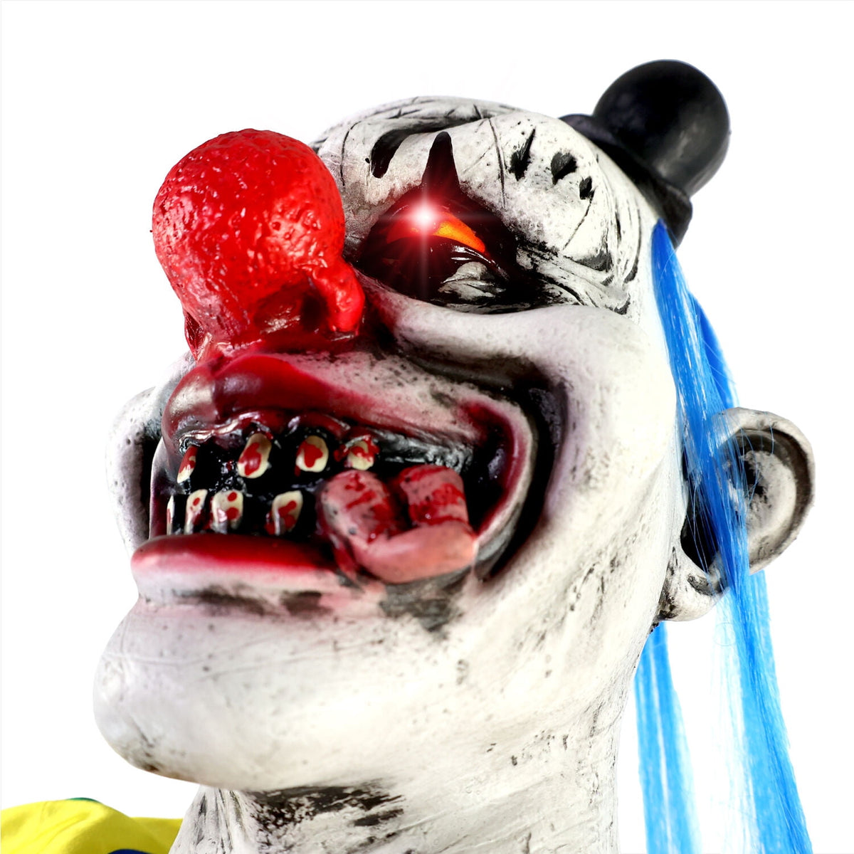 Haunt & Co 5.9 ft Voice & Sound-Sensor Clown on Tricycle Halloween Animatronic