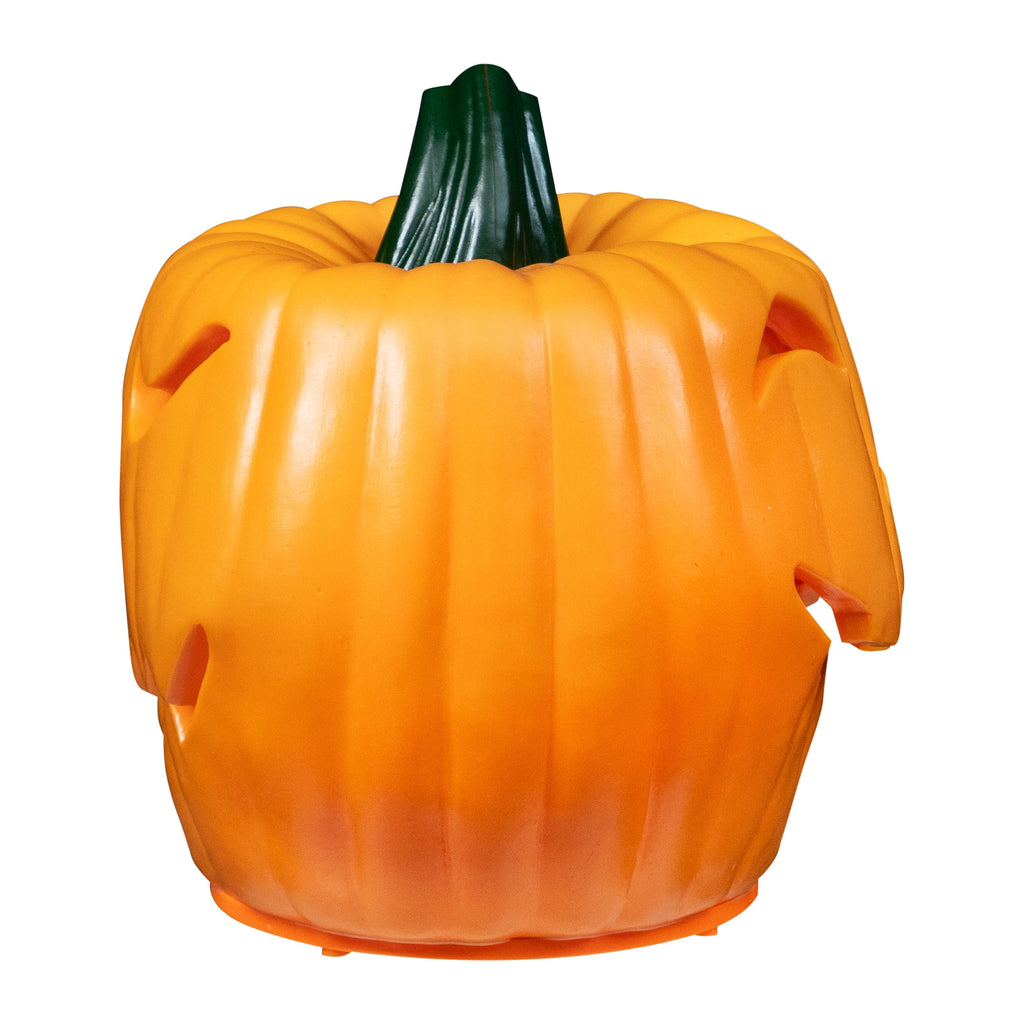 Haunt & Co 9.75" Jack-O-Lantern Animated Double-Sided Halloween Pumpkin - Orange/Green