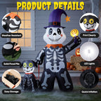Haunt & Co Halloween Inflatables Decorations Skeleton and Dog, Halloween Blow ups Yard Decorations Outdoor
