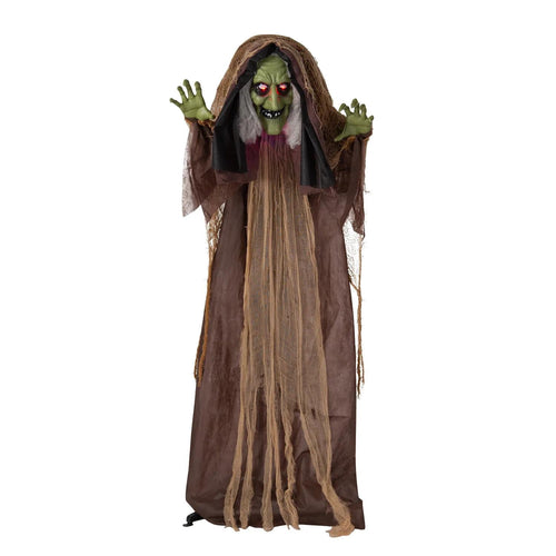 Haunt & Co 43 1/4" x 4 Ft. 9" Light-Up Hunchback Witch Standing