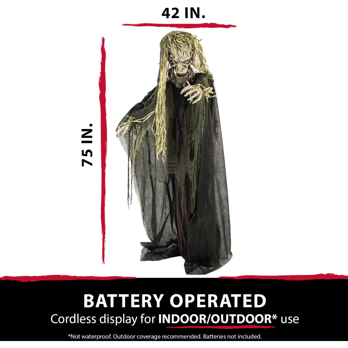 Haunt & Co Life-Size Animatronic Tree Man, 75" Indoor/Outdoor , MultiColor